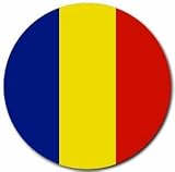 Romania Flag Round Mouse Pad