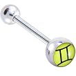 Zodiac Sign GEMINI SYMBOL Logo Barbell Tongue Ring