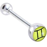 Zodiac Sign GEMINI SYMBOL Logo Barbell Tongue Ring