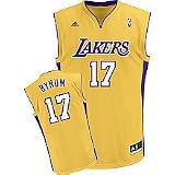 Adidas Los Angeles Lakers Andrew Bynum Youth (Sizes 8-20) Revolution 30 Replica Home Jersey Medium