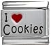 Clearly Charming I Heart Cookies Red Heart Laser Italian...