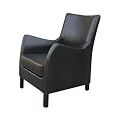 Baxton Studio Ross Leather Chair - Espresso Brown
