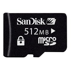 SanDisk Micro SD Memory Module 512MB (SDQCJP-512-A10M, Retail Package)