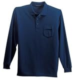 NEW Port Authority - Silk Touch Long Sleeve Sport Shirt with Pocket Navy-S