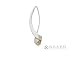 Ed Levin Sterling Graceful Wrap Earrings & Gold Ball