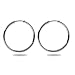 Sterling Silver Continuous Hoop Earrings - 1 Inch
