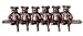 DANCING PIGS Solid Brass Wall Mounted hook KEY RACK hanger home decor