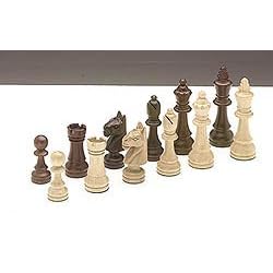 6 Deluxe Weighted Chessmen (Oak and Walnut) (King 6 H) by