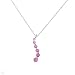 Journey Necklace With 0.95ctw Created Sapphires White Gold Length 18in