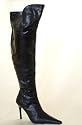 Couture Discount Overknee-Damenstiefel Fashion High Heel Boots, Leder (ST1), schwarz