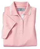 Port Authority Signature - Ladies Rapid Dry Sport Shirt with Contrast Trim Light Pink/White-L