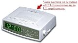 Bedside Carbon Monoxide Alarm with AM/FM Clock Radio - 50% off List