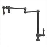 Vintage III Patented Deck Mount Pot Filler with Lever Handles and a Swivel Aerator Finish: Antique Brass