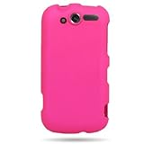 Hard Snap-on Shield RUBBERIZED PINK Faceplate Cover Sleeve Case for HTC MYT ....