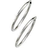 14K White Gold Hoop Earring