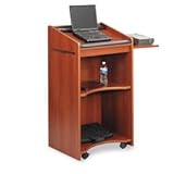 Safco Executive Mobile Lectern Cherry