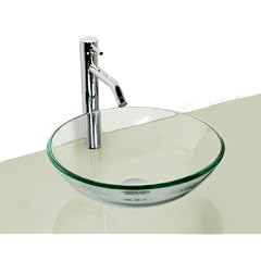 Alpenberger / Design Klarglaswaschschale � 420 mm / Klarglasschale / Glaswaschschale / Glaswaschbecken / Glas / Badezimmer / G�ste-WC