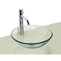 Alpenberger / Design Klarglaswaschschale � 420 mm / Klarglasschale / Glaswaschschale / Glaswaschbecken / Glas / Badezimmer / G�ste-WC