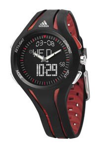 Adidas Performance - ADP1700 - Adistar GT - Montre Sport Homme - Quartz Analogique et Digitale - Multifonctions - Bracelet en Plastique Noir et Rouge