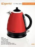 Elgento 1.7 Litre Retro Red Cordless Jug Kettle
