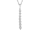 Diamond Journey Pendant 14K White Gold 1/2 Carat (ctw)