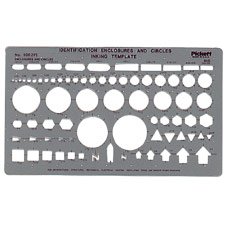 CHA1002PI - Circle and ID Template, 10x5-7 8, Soft Gray by Chartpak