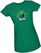 Ring Bling -- Green Lantern Movie Crop Sleeve Fitted Juniors T-Shirt