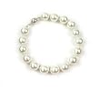 Single Strand 7-7.5 Inch 10MM White Shell Pearl Bracelet