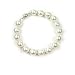 AugustinaJewelry Single Strand 7-7.5 Inch 10MM White Shell Pearl Bracelet