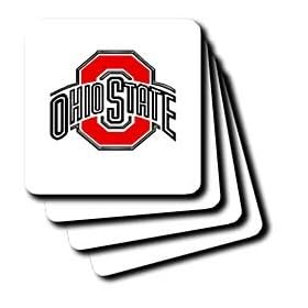 Ohio State University logo - Set Of 8 Ceramic Tile Coasters by 3dRose LLC