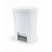 Mistral 8 Gallon Polypropylene Rectangular Step Can with Removable Liner in White