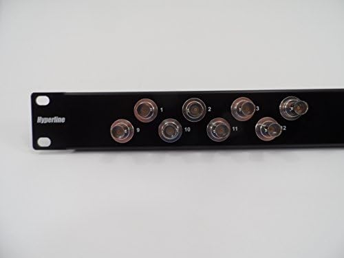 Hyperline 16 Port Fully Loaded BNC Coaxial Patch Panel - 1U