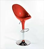 Euro Style 0-4349RED Bonnie Bar/Counter Stool Red/Chrome 2 Pack