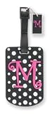 Initial It! Black & White Luggage Tag & Zipper Pull Set