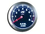 Zoom Produkt-Bild: FK Zusatzinstrument Serie 1 Drehzahlmesser-Instrument Glas schwarz get&ouml;nt power weiss Durchmesser: 52 mm