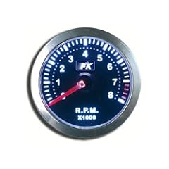 FK Zusatzinstrument Serie 1 Drehzahlmesser-Instrument Glas schwarz get�nt power weiss Durchmesser: 52 mm
