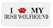 Irish Wolfhound Paw Love Dog Vanity Auto License Plate