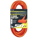 50 Ft. 3-Conductor Orange Powe-R-Block Cord, 12/3 Sjtw, 15a