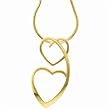 14K Yellow Gold Stylish Wiry Heart Gold Fancy Pendant