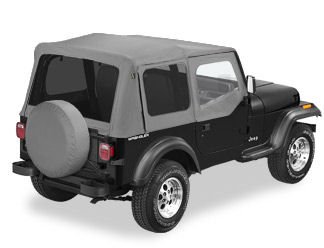 Bestop Replace A Top -51123-09- Color: Charcoal/ incl. Half Door Skins / Tinted Windows / Fits: 88-95 Jeep Wrangler YJ