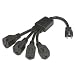 Power Cord Splitter 1TO4 Black