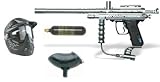32 Degrees Icon Electronic Paintball Package 2 - Silver with 12 oz Co2 Tank, Hopper and Mask!