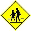 SCHOOL CROSSING kids guard safety sign