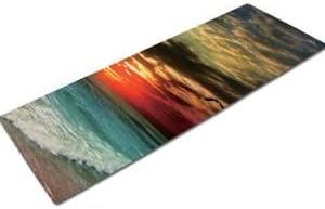 Yoga Mat with Integrated Towel by Abundant Life Yoga - Premium Eco Friendly Mats - Improve Your Bikram, Ashtanga, and Hot Yoga - Bonus Carrying Strap Included - Order Today! (Majestic Sunset)