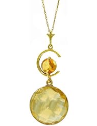 14k Gold Necklace with Natural Citrines