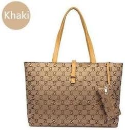 New Women Leather Messenger Hobo Handbag Shoulder Bag Lady Tote Purse Satchel / Khaki 08 mix 02 ni