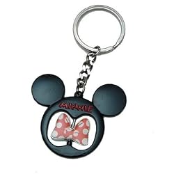 Minnie Mouse Pants Spinning Pewter Keychain