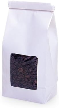 White 1/2 Lb. Tin Tie Bakery Bag w/ Square Window - 25 Pack