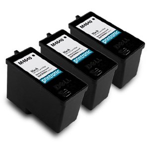 3-Pack (BLACK ONLY) Series 5 Hi-Yield Remanufactured Ink for M4640 M4646 Dell All-in-One 922 / 942 / 962 / 924 / 964 / 944 Printer