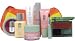 Clinique Travel Set Orange & Yellow Cosmetic Bag 9 Piece Kit